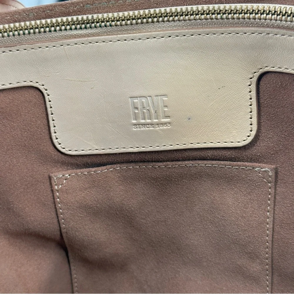 Frye Cream Leather Llana Tote Shoulder Bag